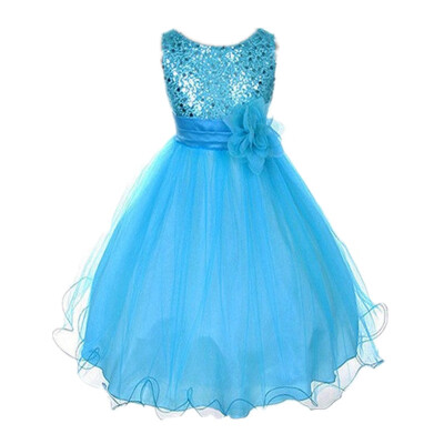 

Baby girls clothing Wedding Party Dress Sleeveless Newborn children Princess Dress