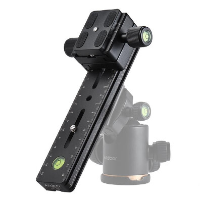 

Andoer BPL-180 Aluminum Alloy Panoramic Camera Long Quick Release Plate Double-layer Clamp Kit Knob-Type Design 14" Screw Multi