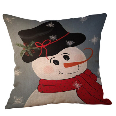 

Tailored Cotton Linen Christmas Tree Zipper Closure Pillow Case Throw Cushion Cover Home