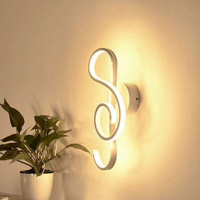 

Gobestart Modern LED 22W Wall Light Music Note Walkway Bedside Wall Lamp Fixture US