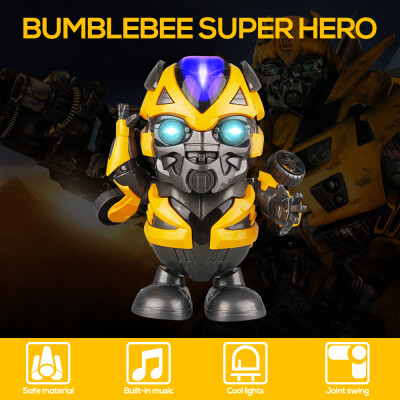 

Transformer Bumblebee Movie Toys Avengers Endgame Super Hero Dancing LED Lights Music Action Figure Bumblebee Electric Toys Gift f