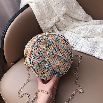 

Tailored Women Fashion Casual Simple Shoulder Messenger Bag Small Round Bag