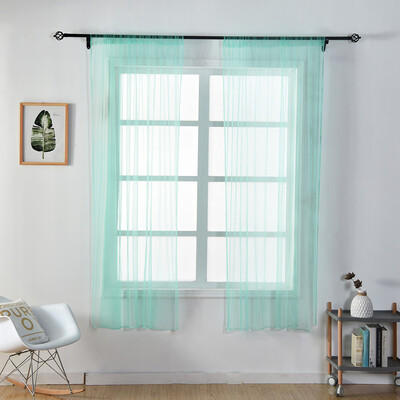 

Toponeto Leaves Sheer Curtain Tulle Window Treatment Voile Drape Valance 1 Panel Fabric