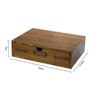 

Antique Wooden Jewelry Storage Box Retro Europe 4 Drawers Make-up Storage Box Organizer Wood Drawers