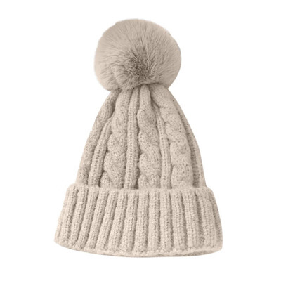 

Winter Warm Fashion Stylish Kids Mom Cotton Family Matching Outfit Knitting Beanies Hats Knitted Wool Cap