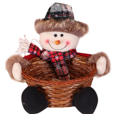 

Tailored Christmas Candy Storage Basket Decoration Santa Claus Storage Basket Gift A