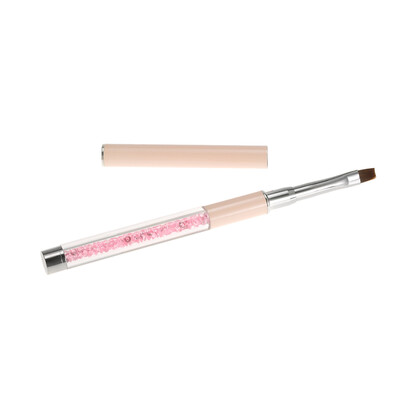 

1pc Nail Art Brush Nylon DIY Nail Pen Flat Nail Painting Brush Salon Decoration Pen for UV Gel Nail Tool Purple