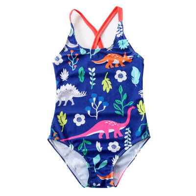 

Baby girl one-piece swimsuit flower animal swimsuit halter swimsuit