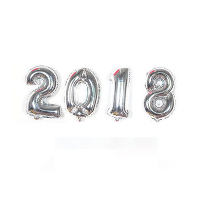 

Tailored 2018 New Year Number Foil Balloon Gold Silver Party Decoration