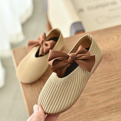 

Flat casual Shoes Children Girls kittens bowknot princess Shoes 3 colors 21-30 Toddler Girls Soft Bottom Shoes