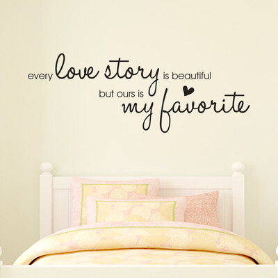

Gobestart Love Story Removable Art Vinyl Mural Home Room Decor Wall Stickers