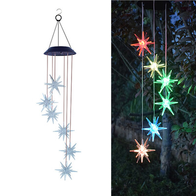 

〖Follure〗LED Solar Powered Sea Urchin Wind Chimes Light Home Garden Hanging Lamp Decor