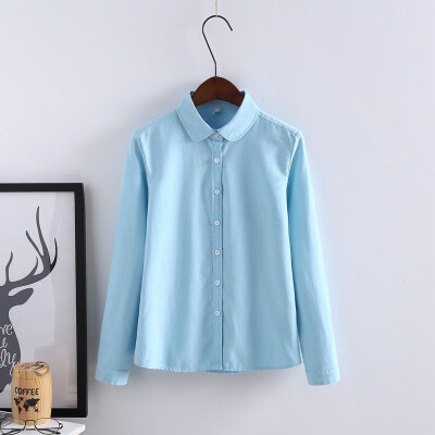 

New Casual Women Ladies Blouse Fashion Long Sleeve Loose Shirt Summer Cotton Office Clothing Women Tops Solid