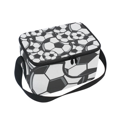 

ALAZA Lunch Box Insulated Football Pattern Lunch Bag Large Cooler Tote Bagfor Men Women