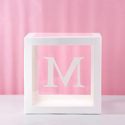 

Toponeto Letter A- Z Transparent Gift Boxes Kid Birthday Baby Shower Party Decoration