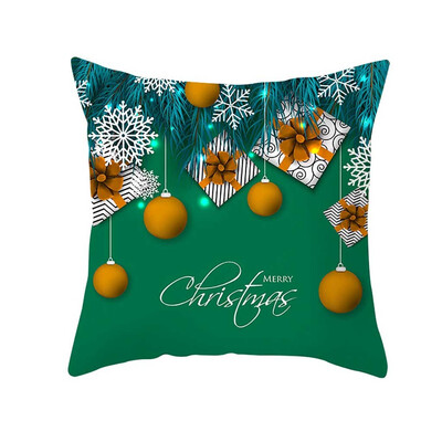 

Tailored Christmas Pillow Case Glitter Polyester Sofa Throw Cushion Cover Home Decor