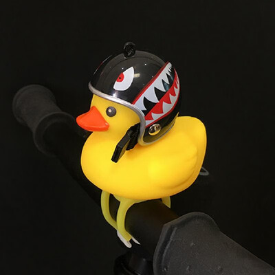 

Cute Little Yellow Duck with Helmet LED Light for Bike Motorcycle