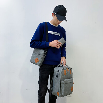 

Tailored New Fashion Man Large-capacity Travel Backpack Shoulder Bags Combination 3PC
