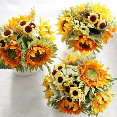 

Artificial Sunflower Fake Sunflower Silk Real Touch Daisy Flower Party Wedding Flowers Desk Decoration