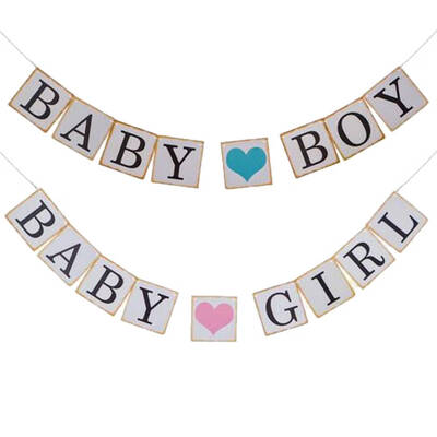 

Baby Girl Boy Letters Birthday Garland Banner String Flag Baby Shower Gift Party Photo Prop Party Bunting Decor