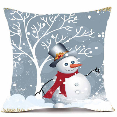 

Tailored Merry Christmas Pillow Cases Super Cashmere Sofa Cushion Cover Home Decor