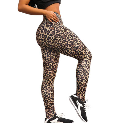 

Sexy Leopard Print Hoge Taille Leggings Hip Push Up Stretch Jogging Broek Compression Running Workout Jogging Sport Leggings