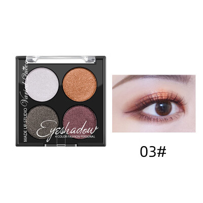 

High Pearl Eye Shadow 4 Colors Pearl Eye Shadow Eye Shadow Makeup Waterproof Multicolored Eye Shadow Plates