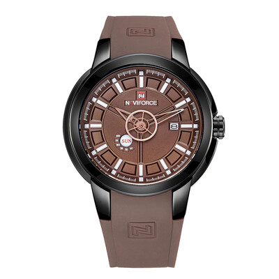 

NAVIFORCE NF9107 Luxury Brand Watch Quartz Wrist Watch Male Silicone Band Watch Fashion Sport Watch