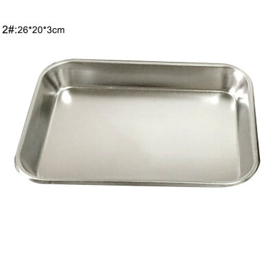 

Rectangle Bakeware Oven Pan Cake Cookies Pizza Stainless Steel Baking Tray Plate