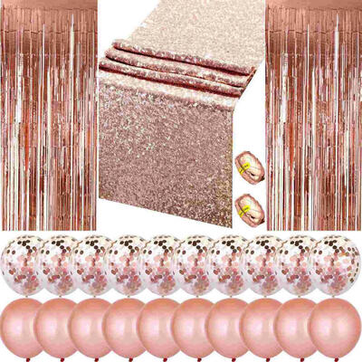 

Mix Rose Gold Balloon Confetti Ballon Foil Heart Birthday Party Wedding Balloon Decoration Gift Baby Shower Bridal Shower 25pcs