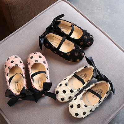 

Newest Autumn Girls shoes Children girls baby princess bowknot sneakers single shoes Kids dance shoes