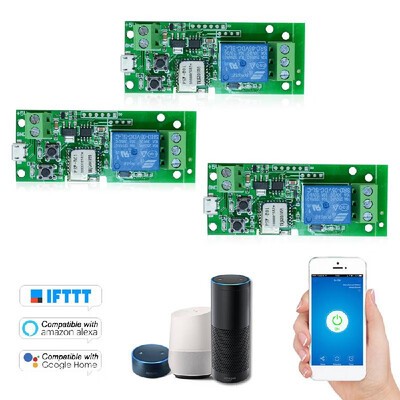 

5PCS eWeLink USB DC5V Wifi Switch Wireless Relay Module Smart Home Automation Modules Phone APP Remote Control Timer Switch Alexa