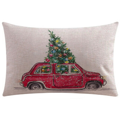 

〖Follure〗Christmas Pillow Cover Pillow Case Sofa Waist Throw Cushion Home Decor Rectangle