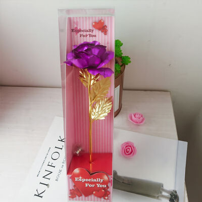 

With Light Rose Flower 24K Golden Foil With Luxury Gift Box Great Gift For Valentines Day Mothers Day Gift