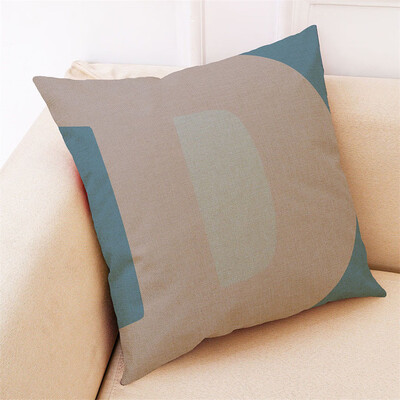 

Gobestart Letter Pattern Pillowcase Linen Sofa Cushion Cover Home Decoration Pillowcase