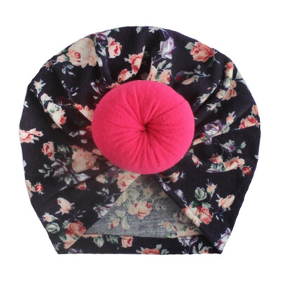 

Autumn Winter Soft Cute Newborn Baby Flower Pearl Design Girls Caps Infant Hat Turban Elastic Caps