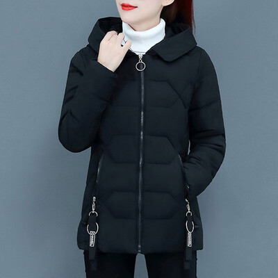 

Toponeto Fashion Women Solid Hooded Winter Autume Zipper Thick Warm Jacket Coat Outwear