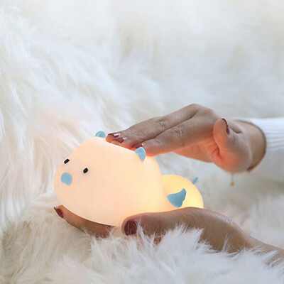 

〖Follure〗Creative cute pig silicone night light LED colorful breathing light