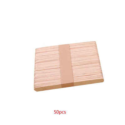 

50PCS Wooden Coffee Tea Stirrers Mixers Craft StickPaddle Pop Sticks Disposable