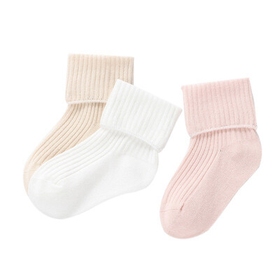 

Autumn Baby Girl Boy Kids Warm Socks Cute Solid Color Soft Cotton Leg Warmers 0-3Y