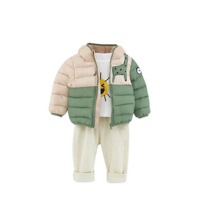 

1-6 Year-old Baby Girls Cute Cartoon Print Coats Cotton Comfort Autumn Spring Hooded Warmer Outerwear Children Soft Jacket Tops
