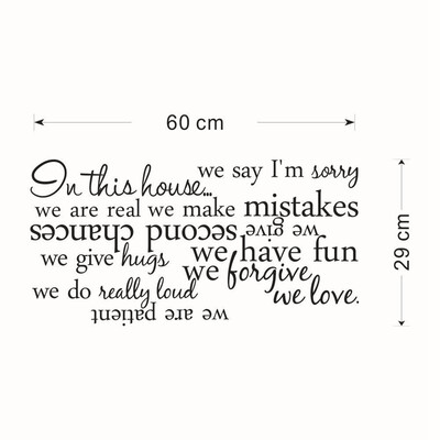 

Home Decal Family Vinyl Wall Sticker Quotes Lettering Words Living Room Background Decorative Decor