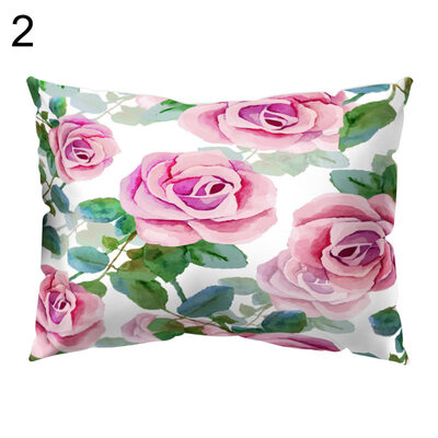 

Modern Flower Print Pillow Case Sofa Waist Throw Cushion Cover Home Decoration