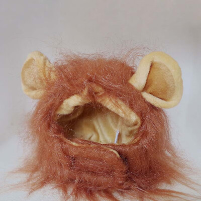 

Wholesale Pet Cat Dog Emulation Lion Hair Mane Ears Head Cap Autumn Winter Dress Up Costume Muffler Scarf