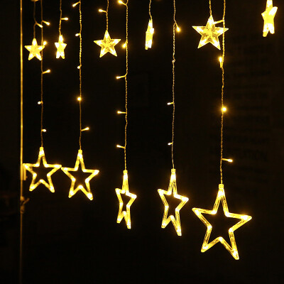 

LED Stars String Lights Christmas Festival Curtain Light Fairy Wedding Birthday Christmas Lighting Indoor Decoration Light