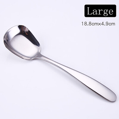 

Toponeto Stainless Steel Soup Spoons Table Spoons Dinner Spoons Rice Spoons Special Squar