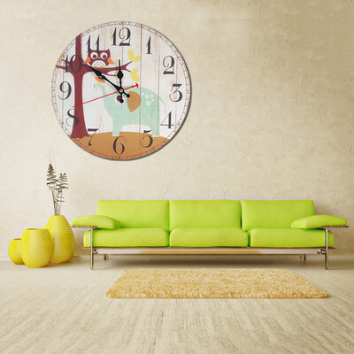 

Gobestart Vintage Style Non-Ticking Silent Antique Wood Wall Clock for Home Kitchen Office