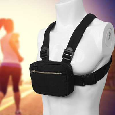 

Outdoor Sports MenWomen Storage Chest Bag Vest Hip Hop Waistcoat Waterproof
