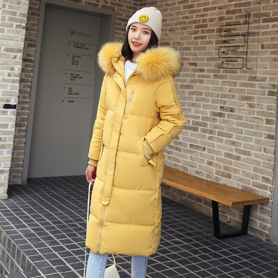 

Tailored Women Winter Warm Coat Hooded Thick Warm Loose Jacket Long Overcoat
