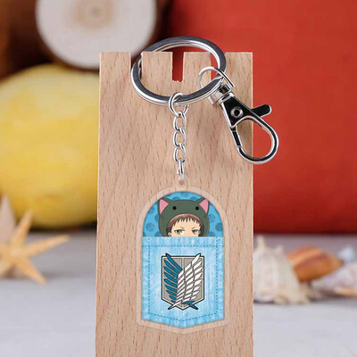 

Attack On Titan Anime Acrylic Double-sided Transparent Keychain Cute Pendant
